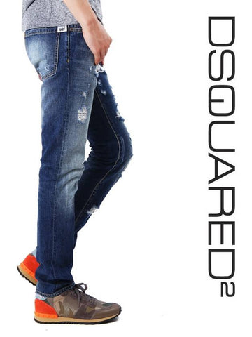 71LA0519 089 Color Stitch This Jeans Slim Pants - DSQUARED2 - BALAAN 1