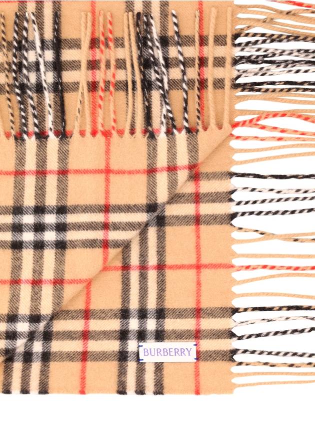 Check Cashmere Scarf Brown - BURBERRY - BALAAN 3