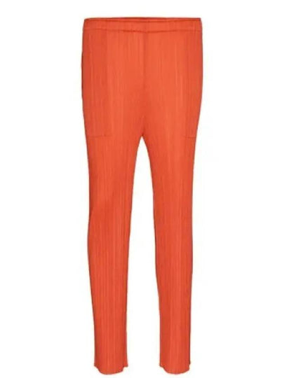 MC November Pleated Straight Pants Orange - ISSEY MIYAKE - BALAAN 2