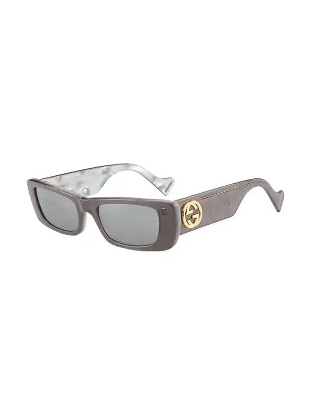 Eyewear Rectangle Frame Sunglasses Grey - GUCCI - BALAAN 4