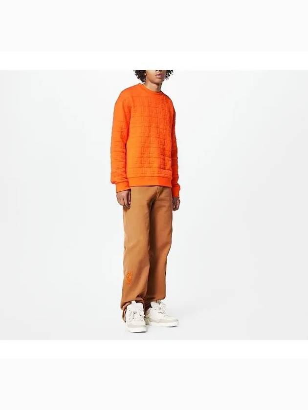 LV Dove Quilted Sweatshirt Orange - LOUIS VUITTON - BALAAN 6