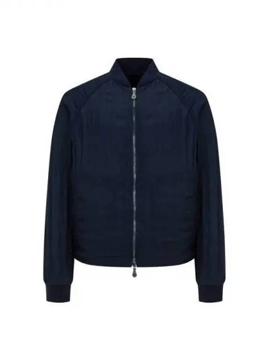 Men s embroidered logo raglan blouson jacket navy 271204 - GIORGIO ARMANI - BALAAN 1