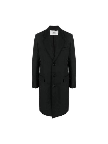 Men's Virgin Wool Single Coat Black - AMI - BALAAN 1