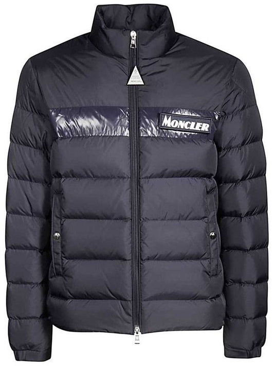 Servieres Chest Logo Patch Padding Navy - MONCLER - BALAAN 1