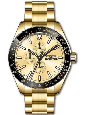 Invicta Aviator Quartz Gold Dial Men's Watch 38970 - INVICTA - BALAAN 1