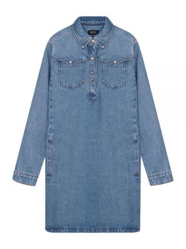 Women's Lina Denim Short Dress - A.P.C. - BALAAN 2