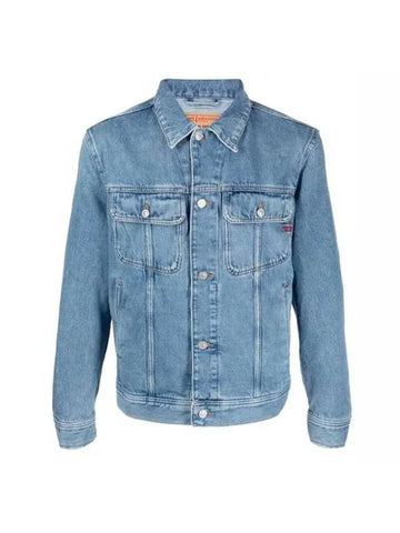 Barsi Trucker Denim Jacket Light Blue - DIESEL - BALAAN 1