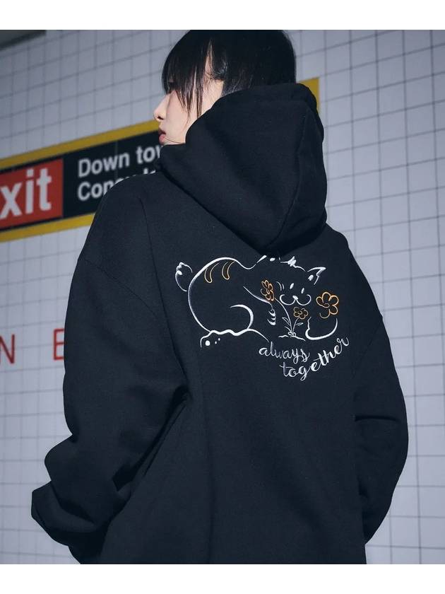 Awes Two Gather Embroidery Hoodie Black - CPGN STUDIO - BALAAN 4