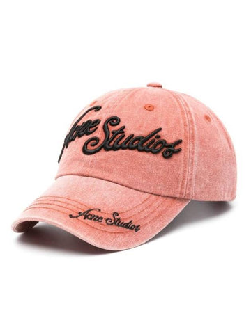 Embroidered Logo Ball Cap Brick Red - ACNE STUDIOS - BALAAN 1