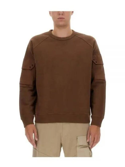 Multi-pocket Snap Crew Neck Sweatshirt Brown - TEN C - BALAAN 2