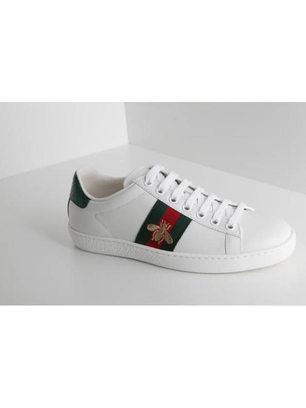 Ace Bee Embroidered Low Top Sneakers White - GUCCI - BALAAN 7