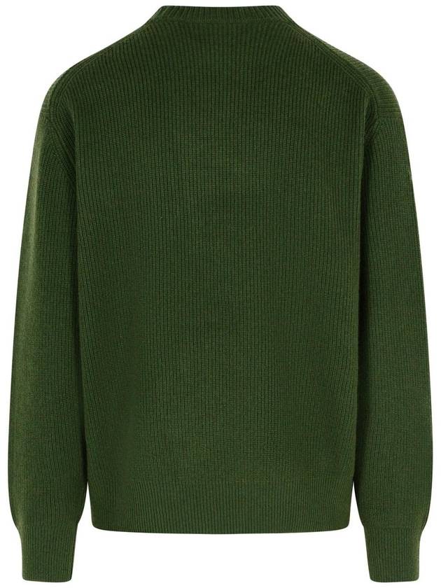 Bold Fox Head Patch Comfort Ribbed Knit Top Ranger Green - MAISON KITSUNE - BALAAN 4