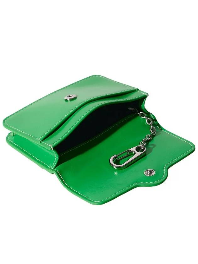 Dot compact keyring business card holder card holder green - LE MASQUE - BALAAN 5