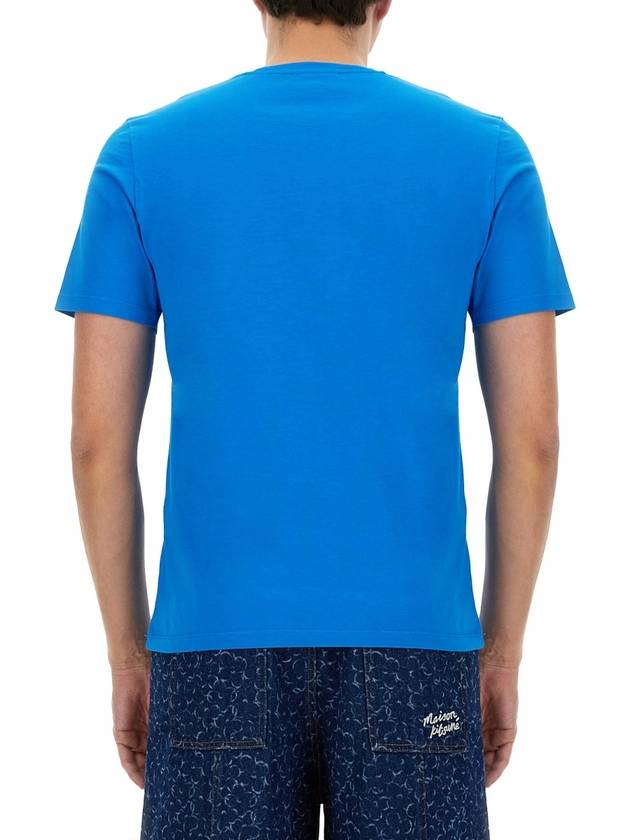 Fox Head Patch Classic Short Sleeve T-Shirt Enamel Blue - MAISON KITSUNE - BALAAN 4