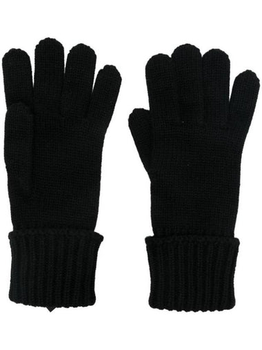 Cashmere Gloves Black - SAINT LAURENT - BALAAN 1