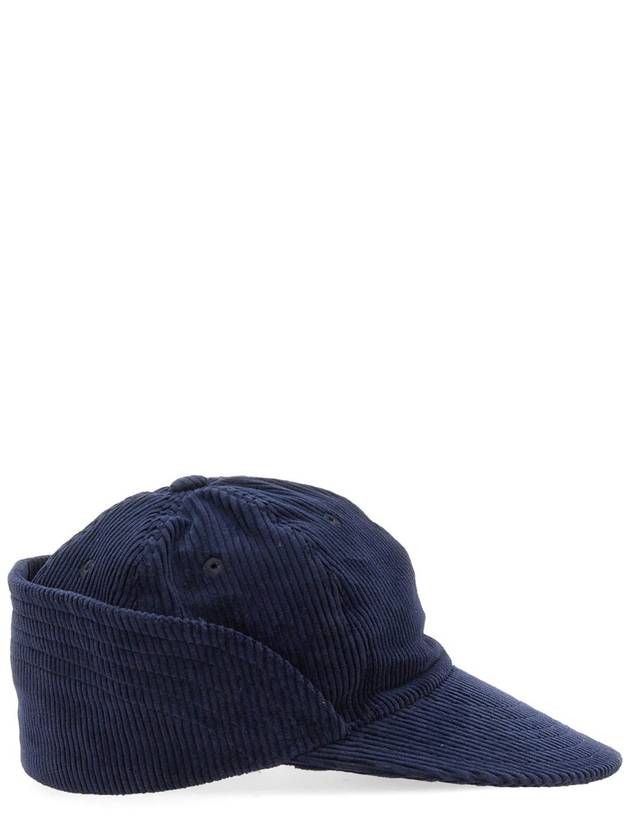 Embroidered Logo Corduroy Ball Cap Navy - BARACUTA - BALAAN 3