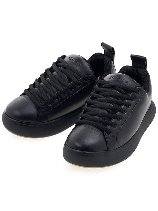 Pillow Leather Low Top Sneakers Black - BOTTEGA VENETA - BALAAN 2