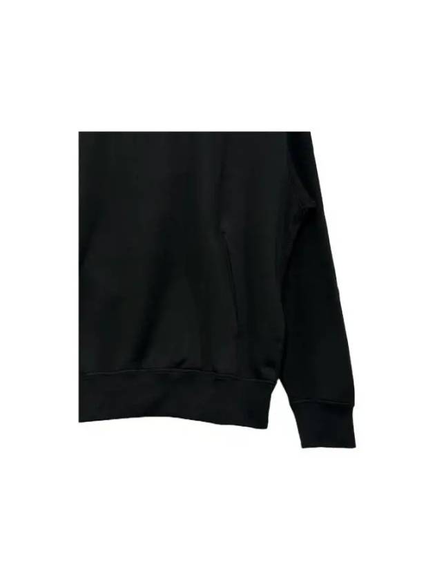 Logo Drawstring Hoodie Black - STONE ISLAND - BALAAN 3