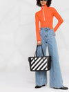 Diagonal Stripe Shopper Bag OWNA142S 21LEA001 1001 - OFF WHITE - BALAAN 3