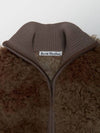 Teddy Zip-Up Jacket Brown - ACNE STUDIOS - BALAAN 3