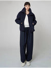 Fake Lambs Fur Jacket Navy - ATHPLATFORM - BALAAN 1