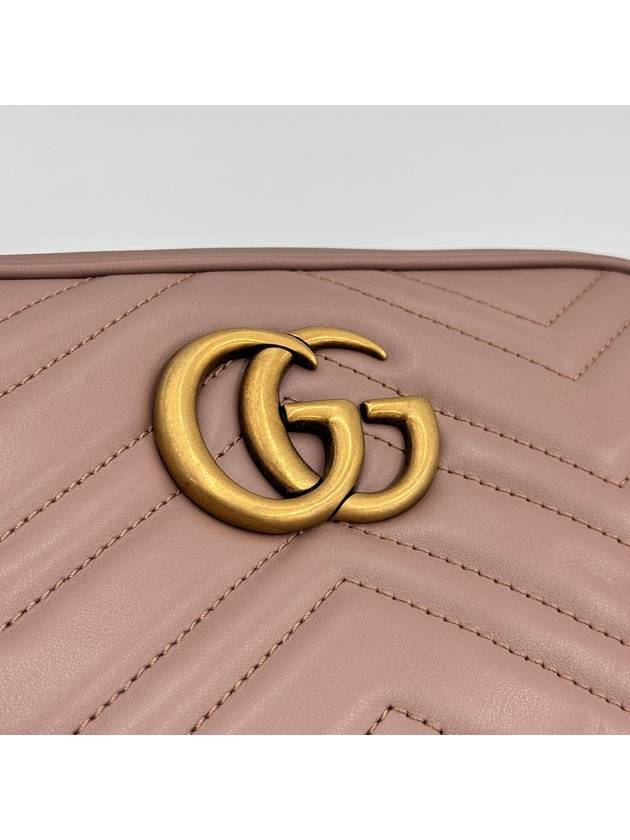 GG Marmont Matelasse Camera Bag Small Beige - GUCCI - BALAAN 4