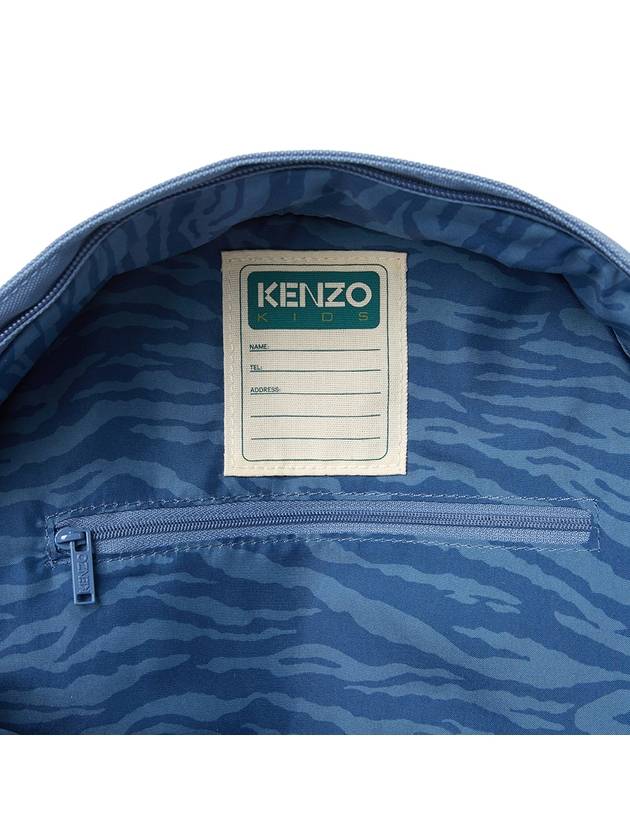 Kids Rucksack Embroidery Logo Backpack Blue - KENZO - BALAAN 8