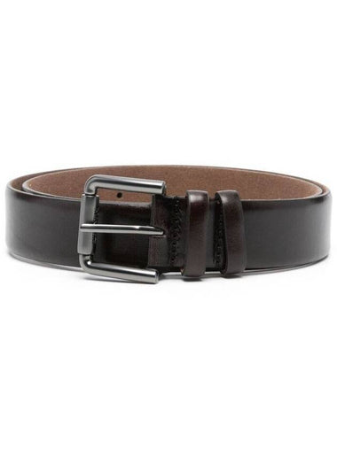 Wetreader35 leather belt dark brown - MAX MARA - BALAAN 1