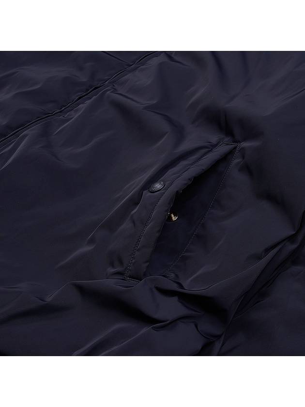 Poly Twill 4-bar Down Filled Hooded Jacket Navy - THOM BROWNE - BALAAN 9