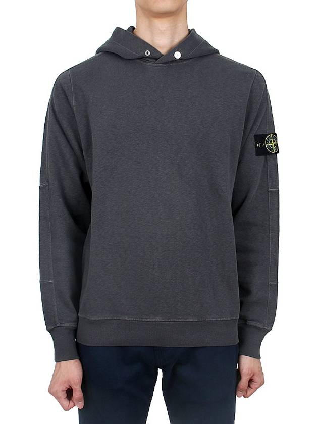 Compass Badge Cotton Hoodie Dark Grey - STONE ISLAND - BALAAN 3