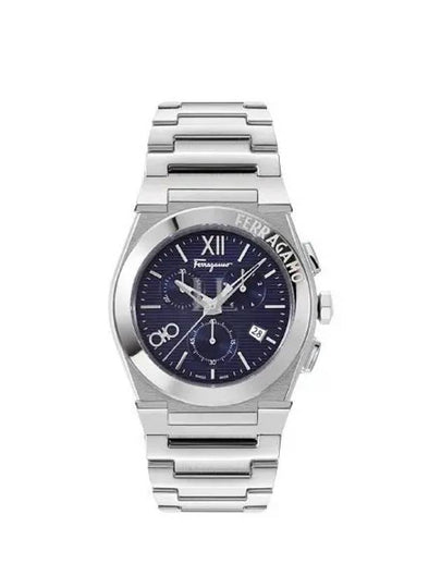 Vega Chrono Metal Watch Silver - SALVATORE FERRAGAMO - BALAAN 2