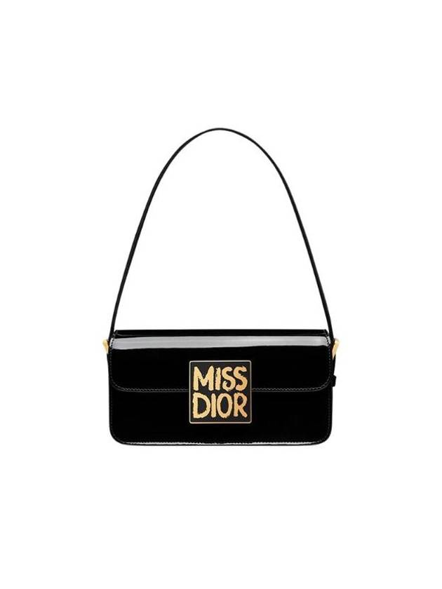 Flap Patent Calfskin Tote Bag Black - DIOR - BALAAN 1