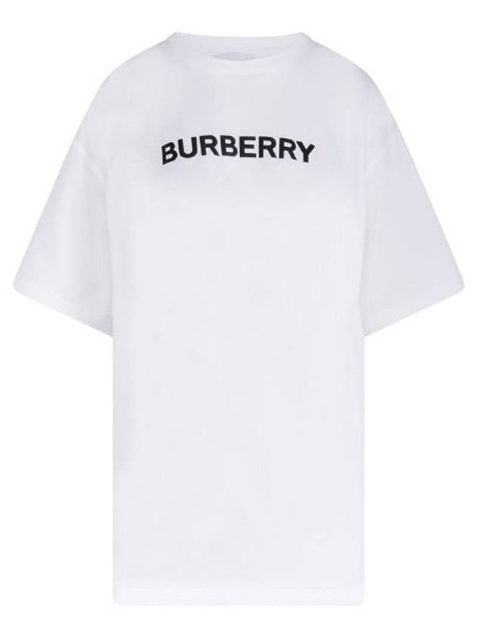 logo print cotton short sleeve t-shirt white - BURBERRY - BALAAN 2