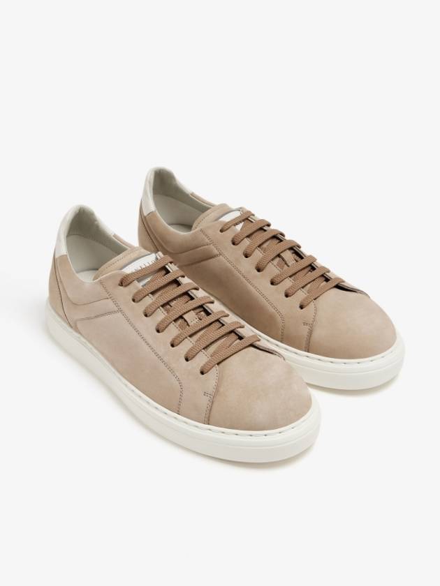 Suede Low Top Sneakers Beige - BRUNELLO CUCINELLI - BALAAN 4