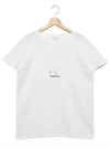 Men's Small Logo Short Sleeve T-Shirt White - SAINT LAURENT - BALAAN 2