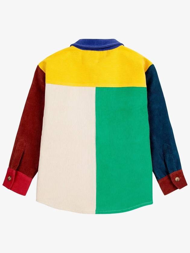 Children s Corduroy Shirt Bobo Square embroidery Color block B224AC031 - BOBO CHOSES - BALAAN 2