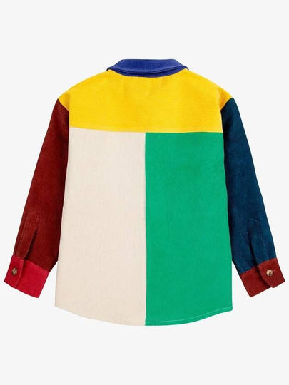 Children s Corduroy Shirt Bobo Square embroidery Color block B224AC031 - BOBO CHOSES - BALAAN 2