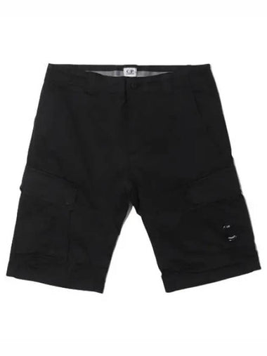 STRETCH SATIN LENS CARGO SHORTS - CP COMPANY - BALAAN 1