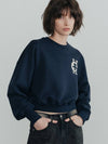 Classic Symbol Logo Crop SweatshirtNavy - HARDCORE HAPPINESS - BALAAN 2