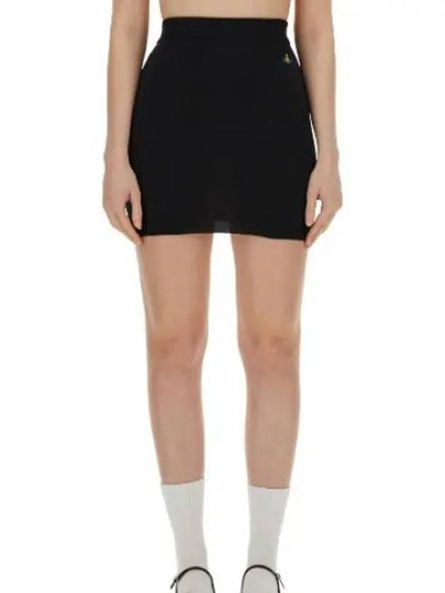 Logo Bea Mini H Line Skirt Black - VIVIENNE WESTWOOD - BALAAN 2