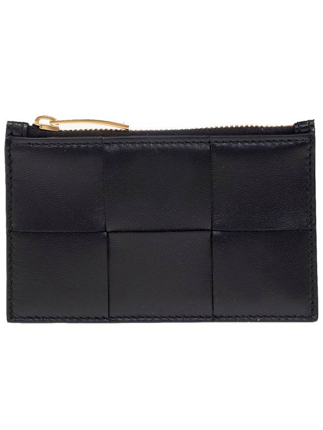 Intrecciato Zipper Card Wallet Black - BOTTEGA VENETA - BALAAN 3