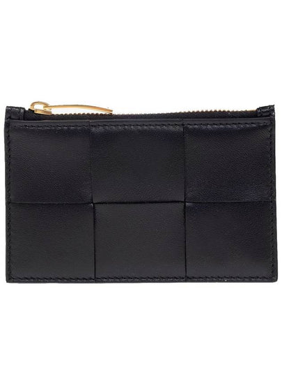 Intrecciato Zipper Card Wallet Black - BOTTEGA VENETA - BALAAN 2