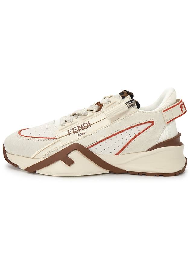 Flow Leather Low Top Sneakers White - FENDI - BALAAN 4