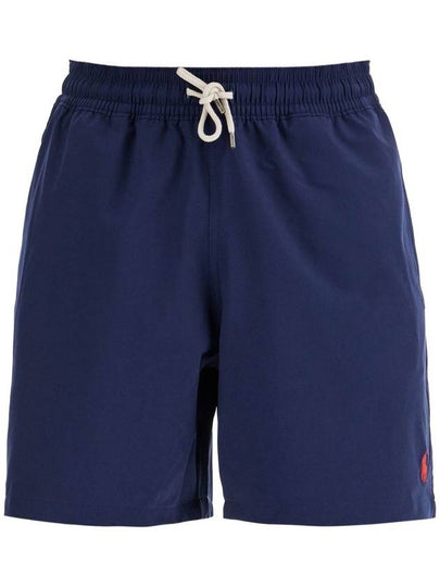 Embroidered Logo Drawstring Swim Shorts Navy - POLO RALPH LAUREN - BALAAN 2