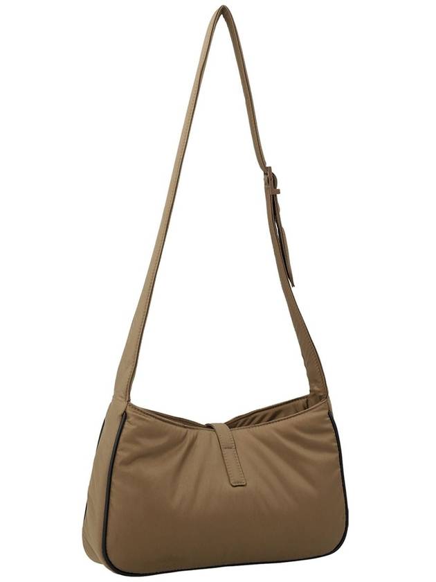 Le 5 A 7 Regenerated Nylon Shoulder Bag Brown - SAINT LAURENT - BALAAN 3