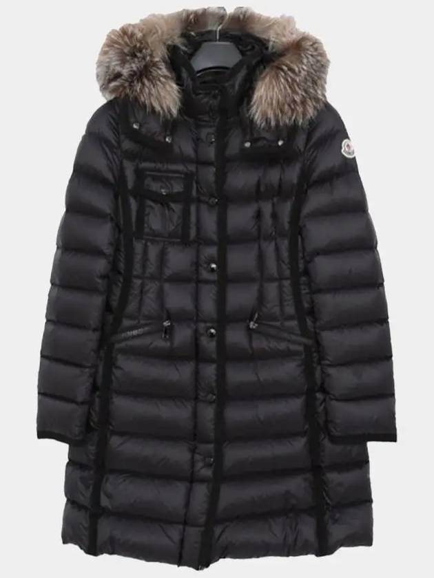 Women's HERMIFUR fur hood long padding black 1C51601 53048 999 - MONCLER - BALAAN 1