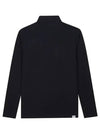 Men s shoulder sleeve color combination half zip up t shirt 9112GXLP NAVY - BLACK&WHITE - BALAAN 2