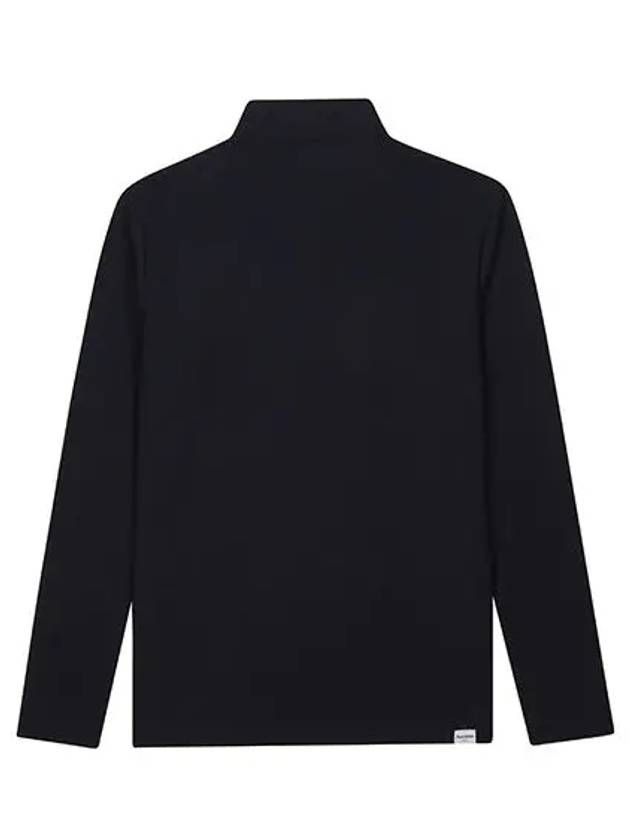 Men s shoulder sleeve color combination half zip up t shirt 9112GXLP NAVY - BLACK&WHITE - BALAAN 2