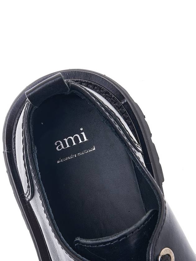 leather round toe loafers black - AMI - BALAAN 8