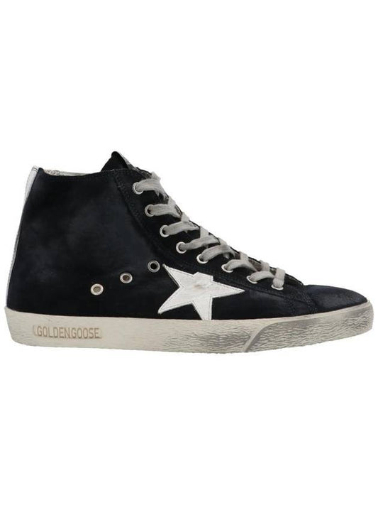 Francy Suede High Top Sneakers Navy - GOLDEN GOOSE - BALAAN 1